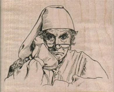 Grumpy Nightcap Man 3 1/2 x 2 3/4-0