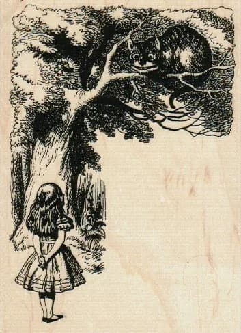 Alice & Cheshire Cat 3 3/4 x 5-0