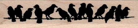 Birds On Wire 3/4 x 3 1/4-0