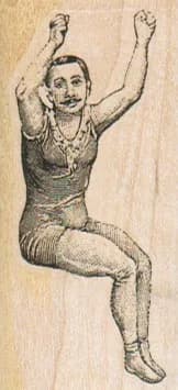Circus Acrobat Or Man Swinging 1 1/4 x 2 1/2-0