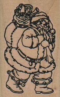 Santa With Bag O' Toys 1 1/2 x 2 1/4-0
