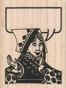Queen With Word Bubble 1 3/4 x 2 1/4-0