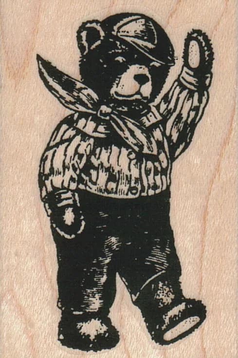 Bandana Bear Waving 1 3/4 x 2 1/2-0