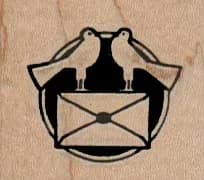 Birds On Envelope 1 1/2 x 1 1/4-0