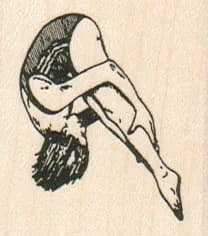 Woman Diving 1 1/2 x 1 3/4-0