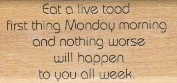 Eat A Live Toad First Thing 1 1/4 x 2 1/2-0