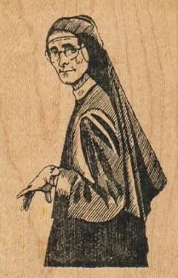 Nun With Hand Out 2 x 3-0