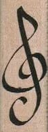 Treble Clef (Calligraphy) 1 x 2-0