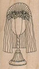 Flowered Veil On Stand 1 1/2 x 2 1/2-0