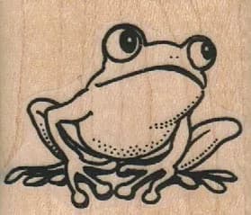 Frog Peering Up 1 1/2 x 1 1/4-0