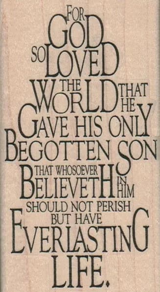 For God So Loved The World 2 1/4 x 4-0