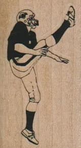 Football Player Kicking 1 1/4 x 2-0