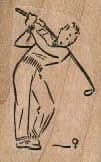 Man Golfer Swinging 1 1/4 x 1 3/4-0