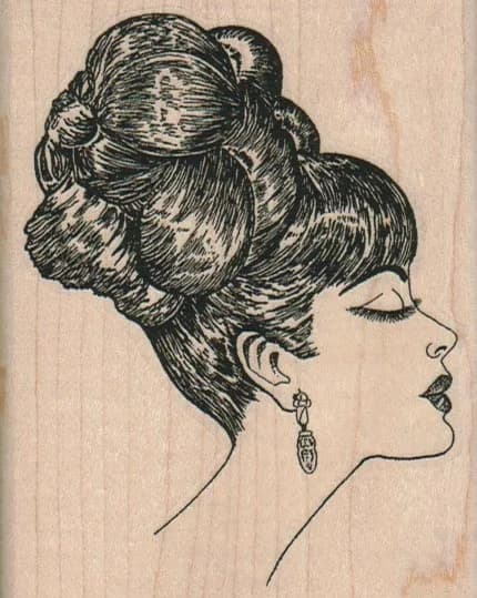 High Hair Lady 3 x 3 3/4-0