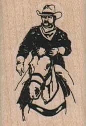 Cowboy Riding Horse 1 1/4 x 1 3/4-0