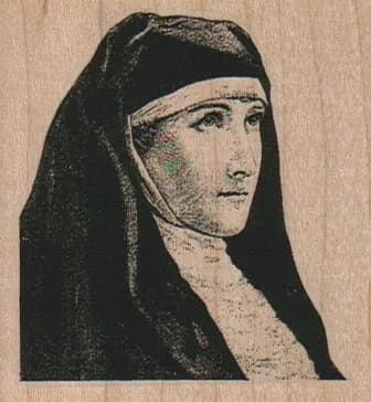 Nun Looking Up 2 1/2 x 2 1/2-0