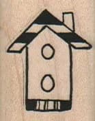 Birdhouse With Striped Roof 1 x 1 1/4-0