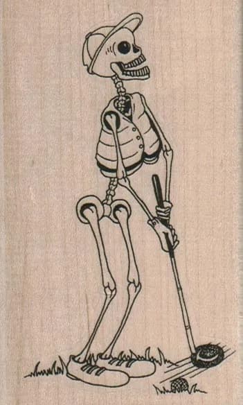 Skeleton Golfer 2 1/2 x 4-0