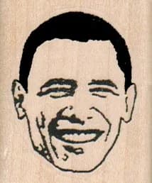Obama Face 1 1/4 x 1 3/4-0