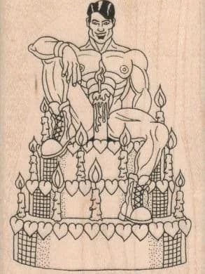Birthday Cake Man 2 3/4 x 3 1/2-0
