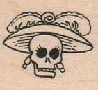 Skeleton In Feather Hat 1 1/2 x 1 1/2-0