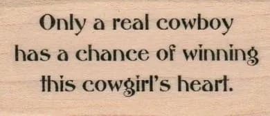 Only A Real Cowboy 1 1/4 x 2 1/2-0