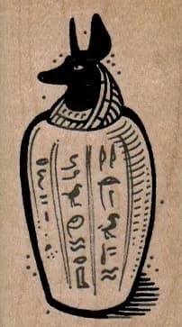 Egyptian Canopic Vessel 1 1/2 x 2 1/2-0