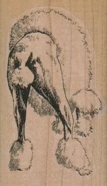 Poodle Behind 1 3/4 x 2 1/2-0