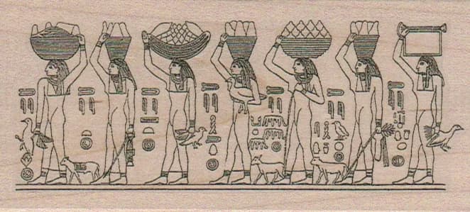 Egyptian Food Bearers 2 1/4 x 4 1/2-0