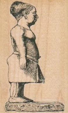 Egyptian Dwarf Statue 2 x 3-0