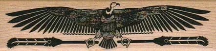 Egyptian Bird/Feathers 1 1/4 x 4 1/2-0