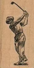 Golfer Man Swinging 1 1/4 x 2 1/4-0