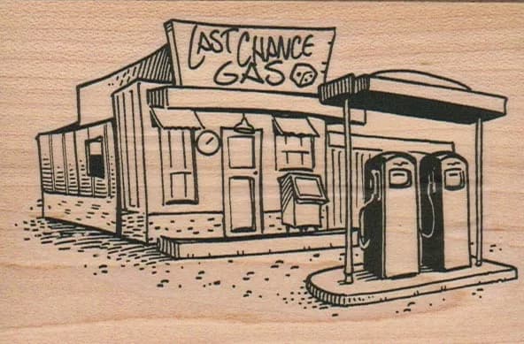 Last Chance Gas 2 3/4 x 4-0