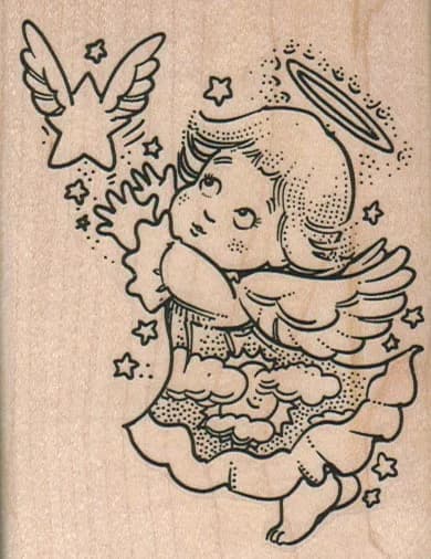 Angel Reaching /Flying Star 2 3/4 x 3 1/2-0