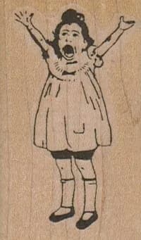 Screaming Girl 1 1/2 x 2 1/4-0