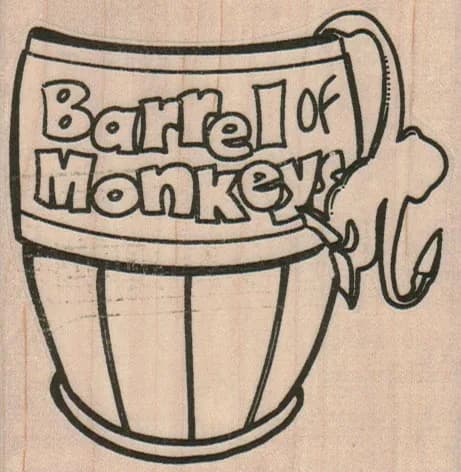 Barrel Of Monkeys 3 1/4 x 3 1/4-0