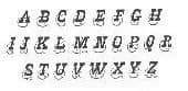 Small Flourish Alphabet Unmounted-0