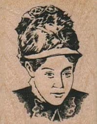 Lady In Hat 1 1/2 x 1 3/4-0
