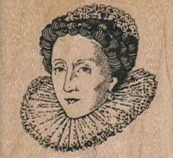 Queen Elizabeth I/Small 1 3/4 x 1 1/2-0