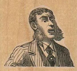 Shocked Man In SideBurns 2 x 1 3/4-0