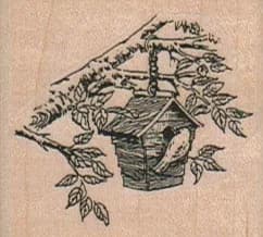 Tree With BirdHouse/Small 1 3/4 x 1 1/2-0