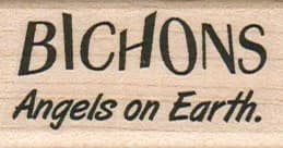 Bichons Angels On Earth 1 x 1 3/4-0