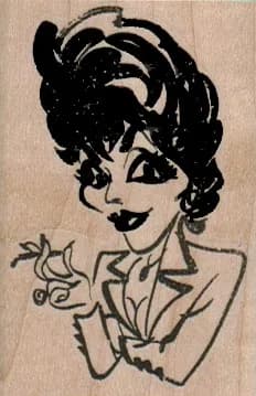 Lady With Cigarette 1 3/4 x 2 1/2-0
