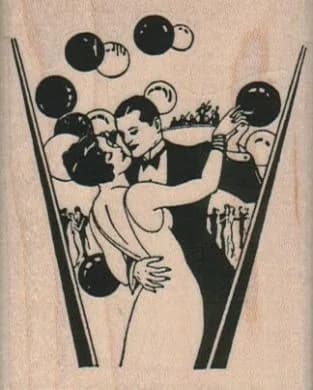Dancing Couple With Balloons 2 1/4 x 2 3/4-0