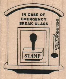In Case Of Emergency Break 2 x 2 1/4-0