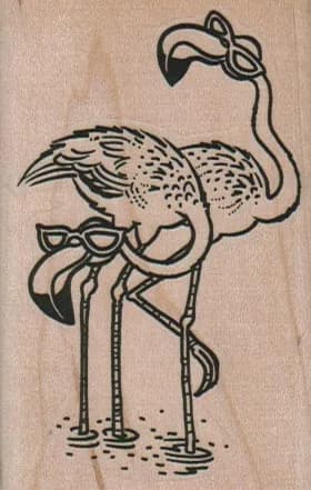 Flamingos With SunGlasses 2 x 3-0