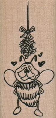 Bee Under Mistletoe 1 1/2 x 3-0