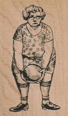 Bowling Lady 1 3/4 x 2 3/4-0