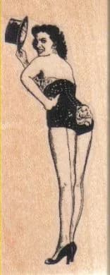 Lady Tipping Hat 1 1/4 x 3-0