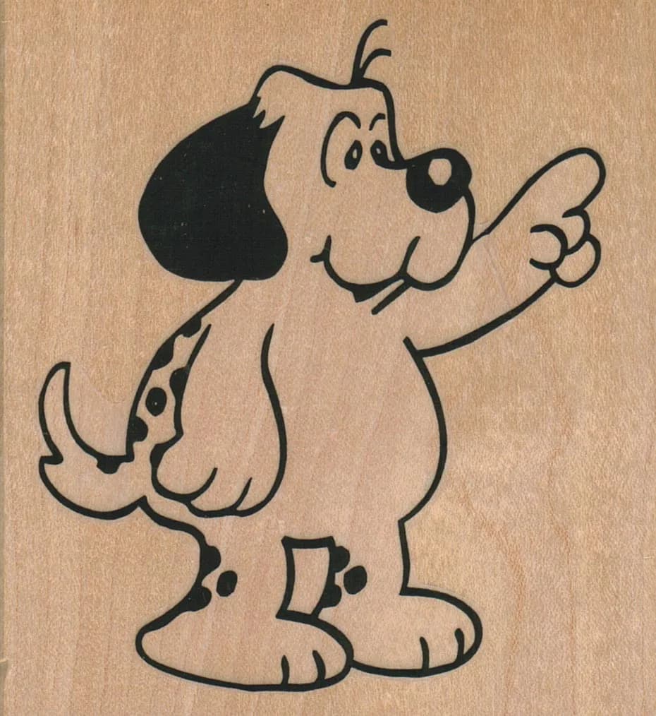Dog Pointing 3 1/4 x 3 1/2-0